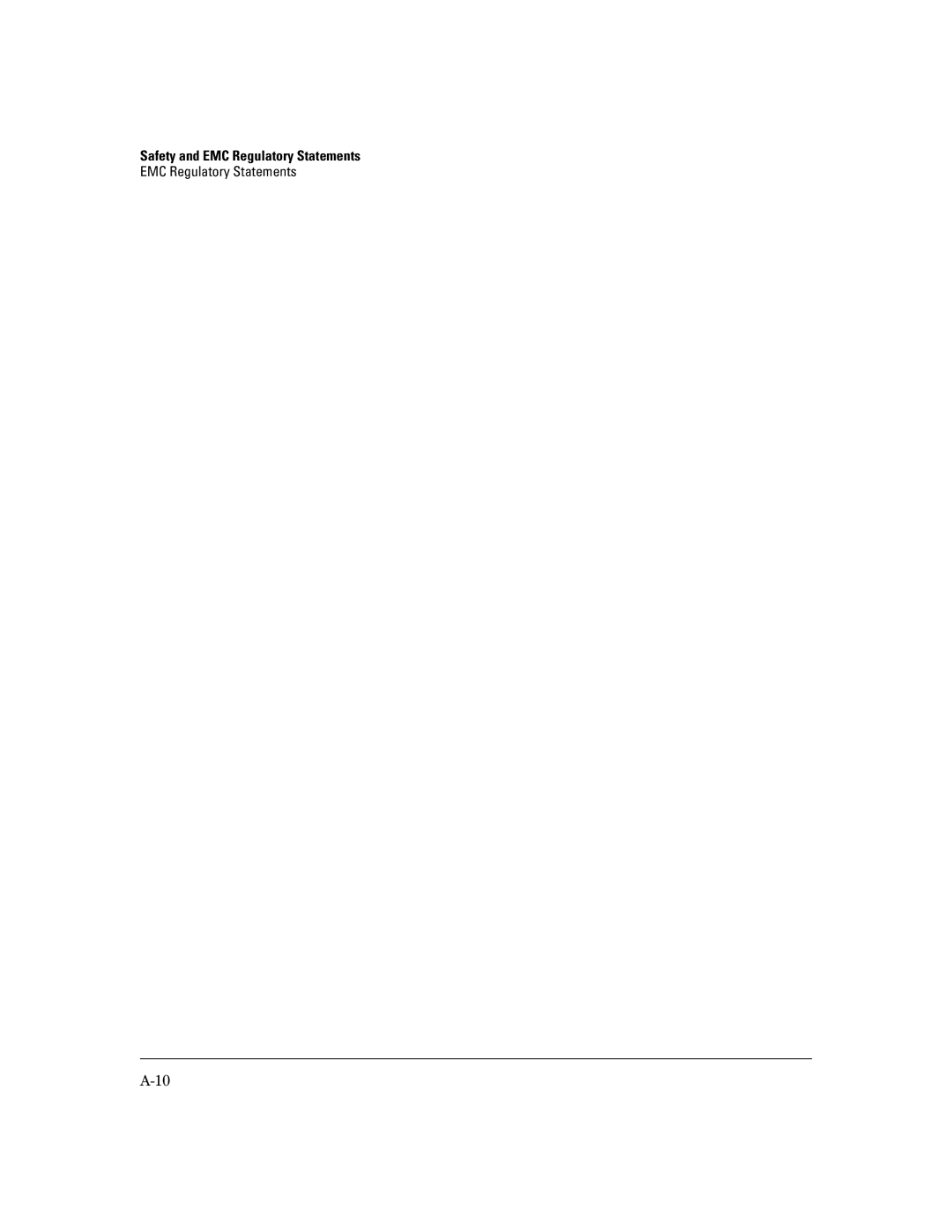 HP 800 Network Access Controller manual Safety and EMC Regulatory Statements 