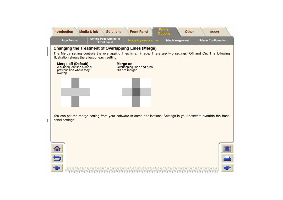 HP 800 manual Changing the Treatment of Overlapping Lines Merge 