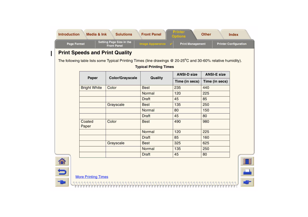 HP 800 manual Print Speeds and Print Quality 