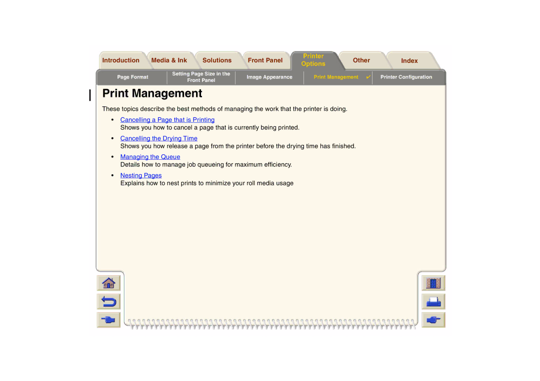 HP 800 manual Print Management 