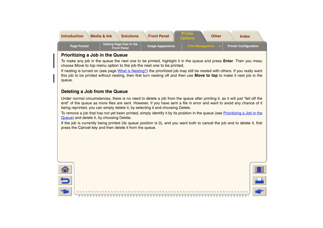 HP 800 manual Prioritizing a Job in the Queue 