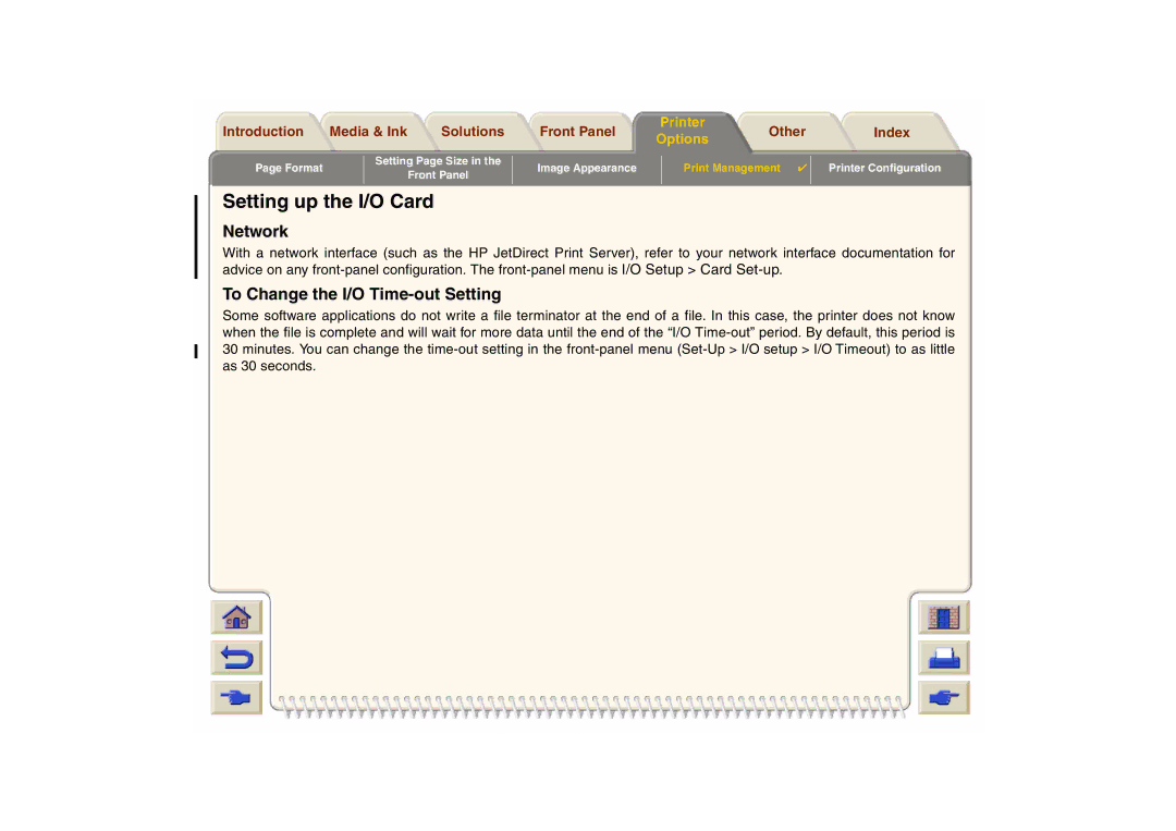 HP 800 manual Setting up the I/O Card, Network 