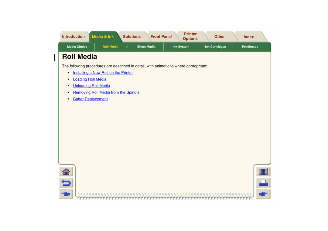 HP 800 manual Roll Media 