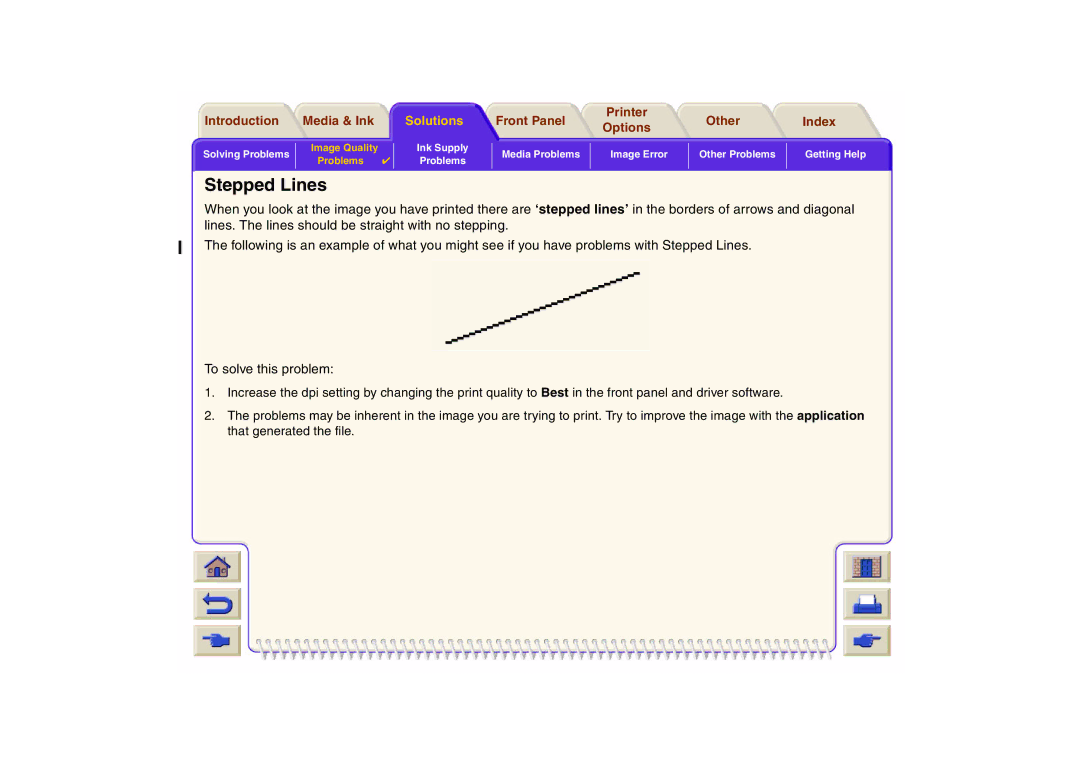 HP 800 manual Stepped Lines 