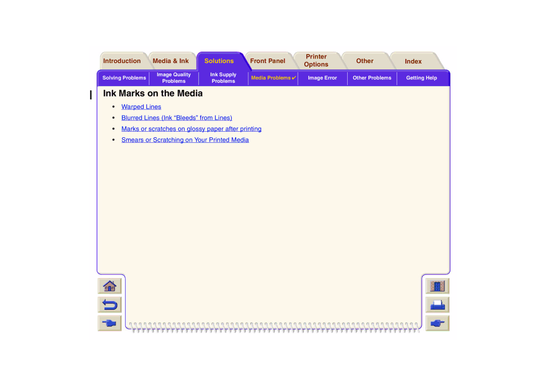 HP 800 manual Ink Marks on the Media 