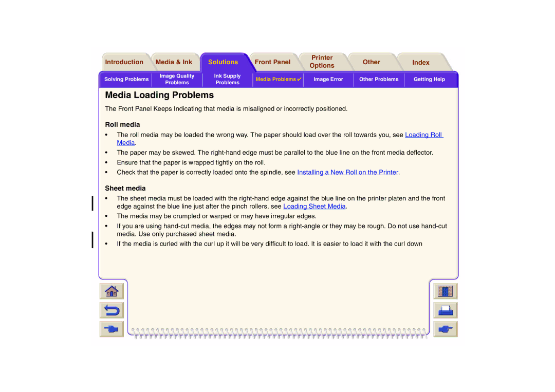 HP 800 manual Media Loading Problems 