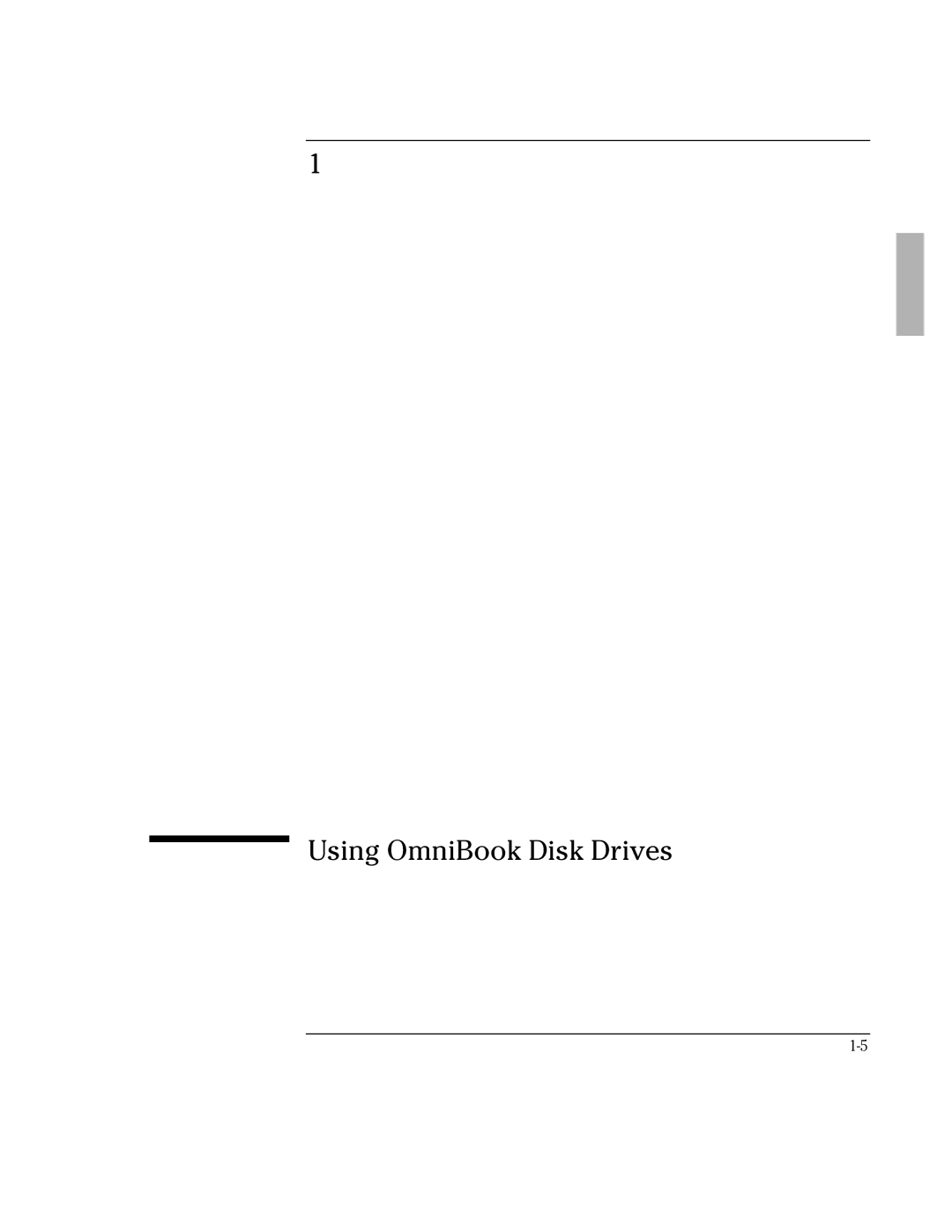 HP 800 manual Using OmniBook Disk Drives 