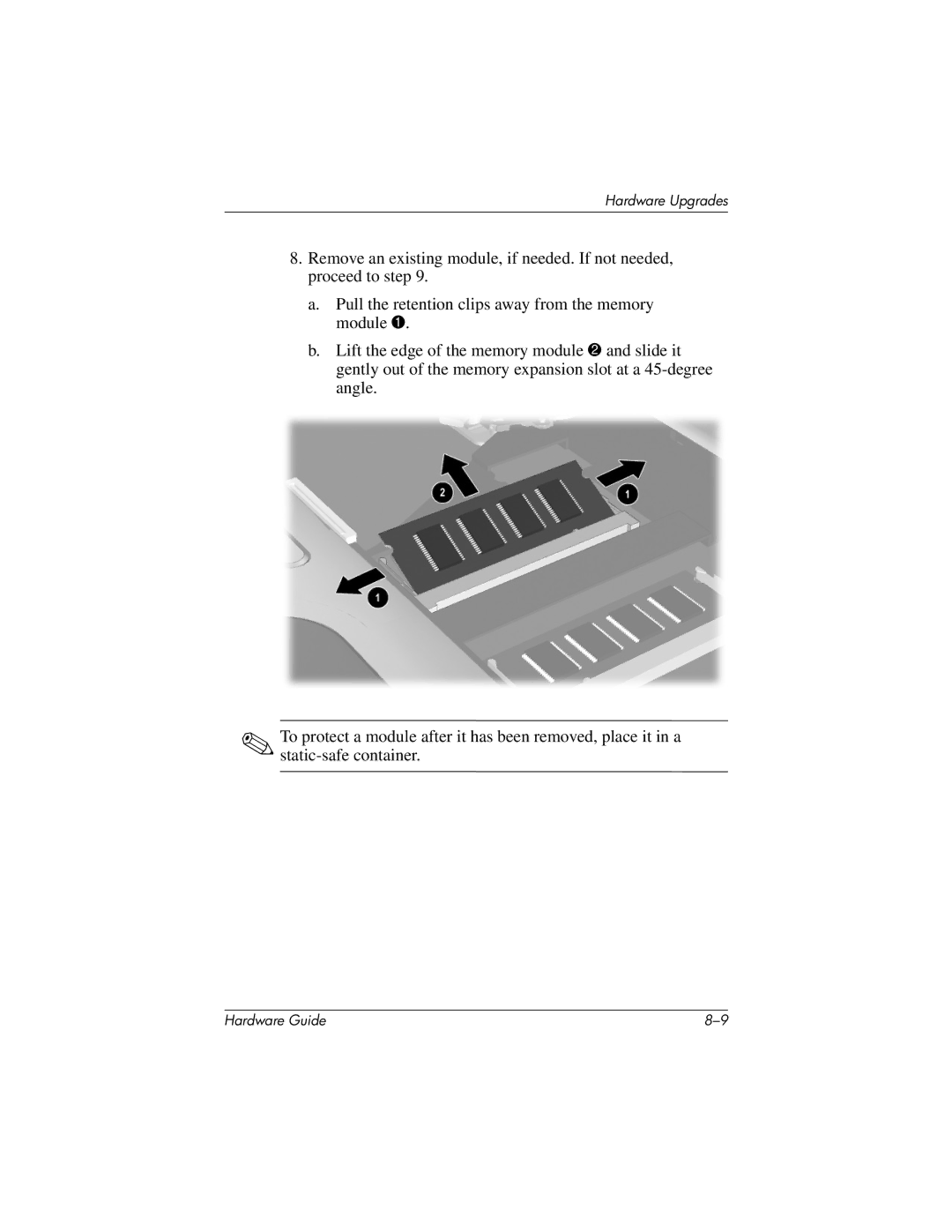 HP 8000 Mobile manual Hardware Upgrades 