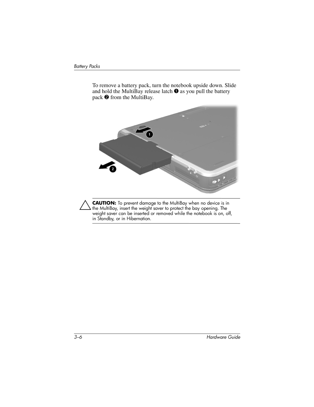 HP 8000 Mobile manual Battery Packs 