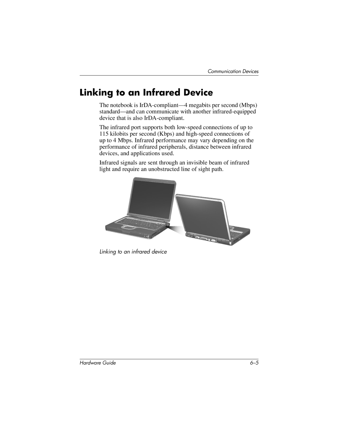 HP 8000 Mobile manual Linking to an Infrared Device 