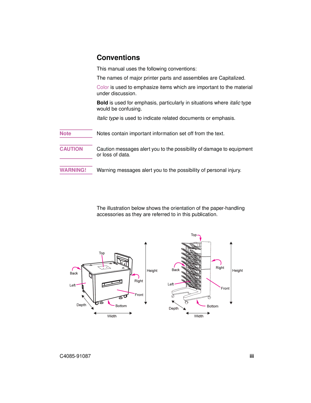 HP 8000 N, 8000 DN, Mopier 240 manual Conventions 