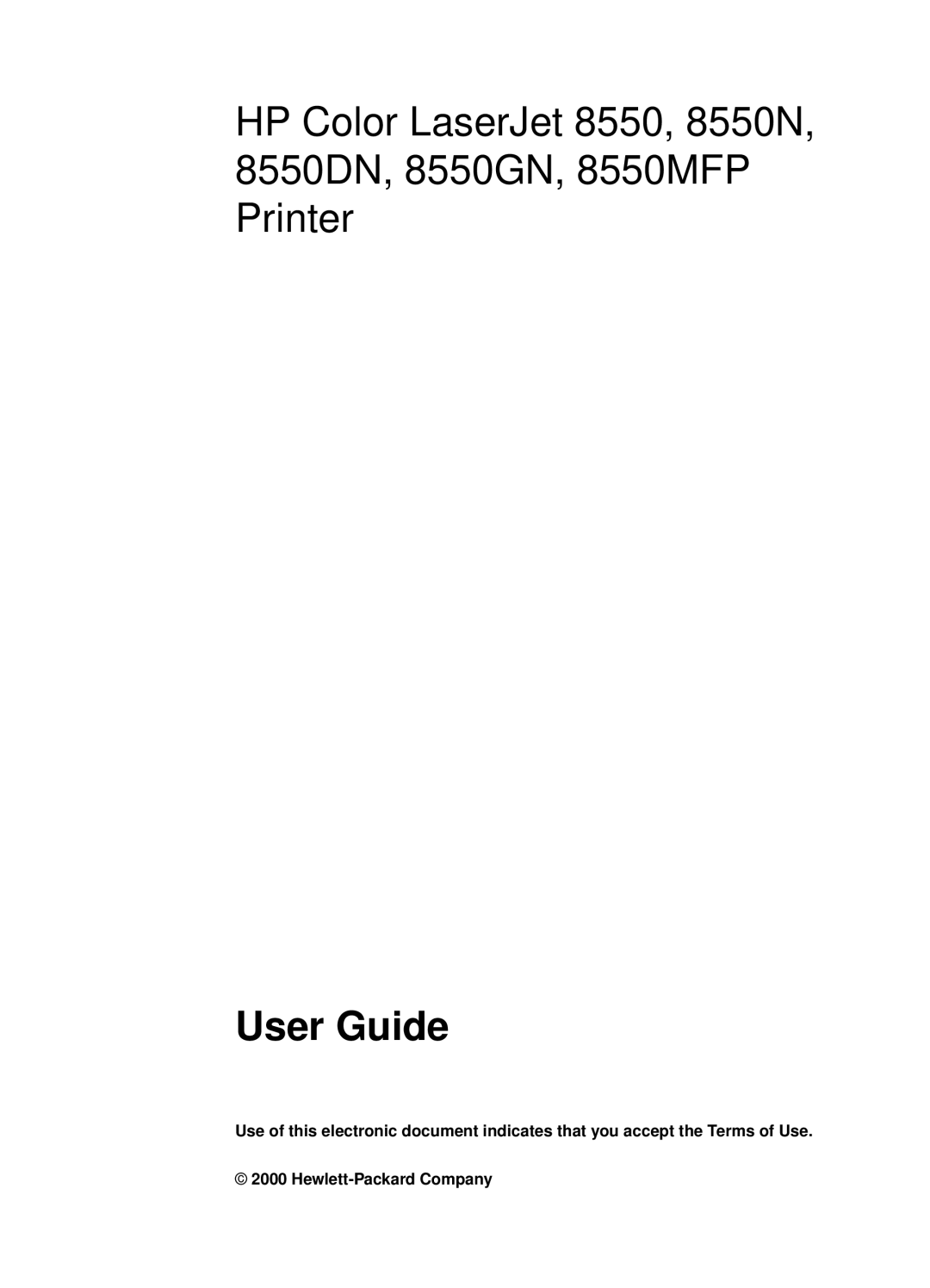 HP 8000 s manual User Guide 