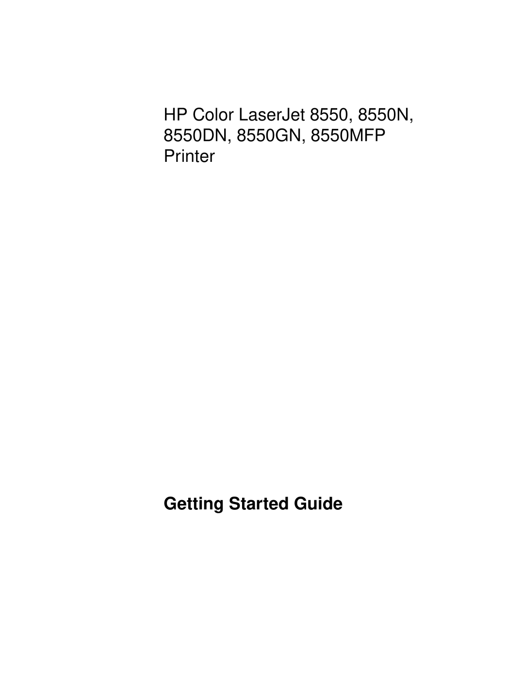 HP 8000 s manual Getting Started Guide 