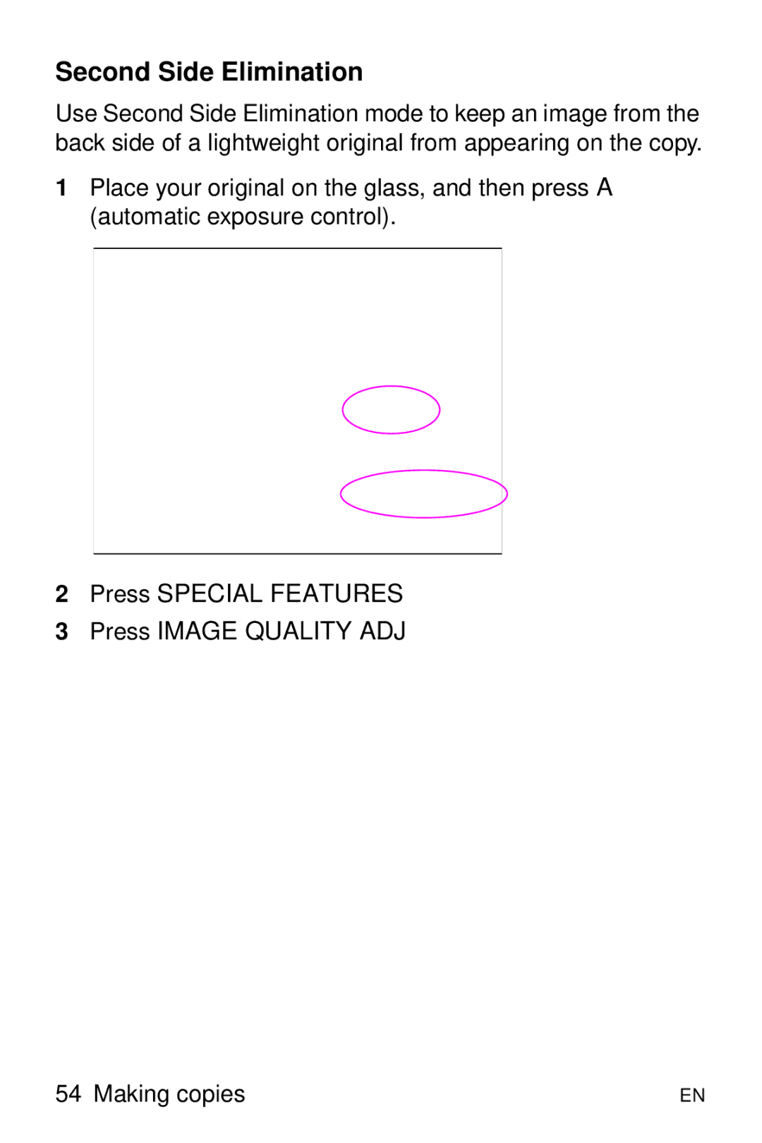 HP 8000 s manual Second Side Elimination 