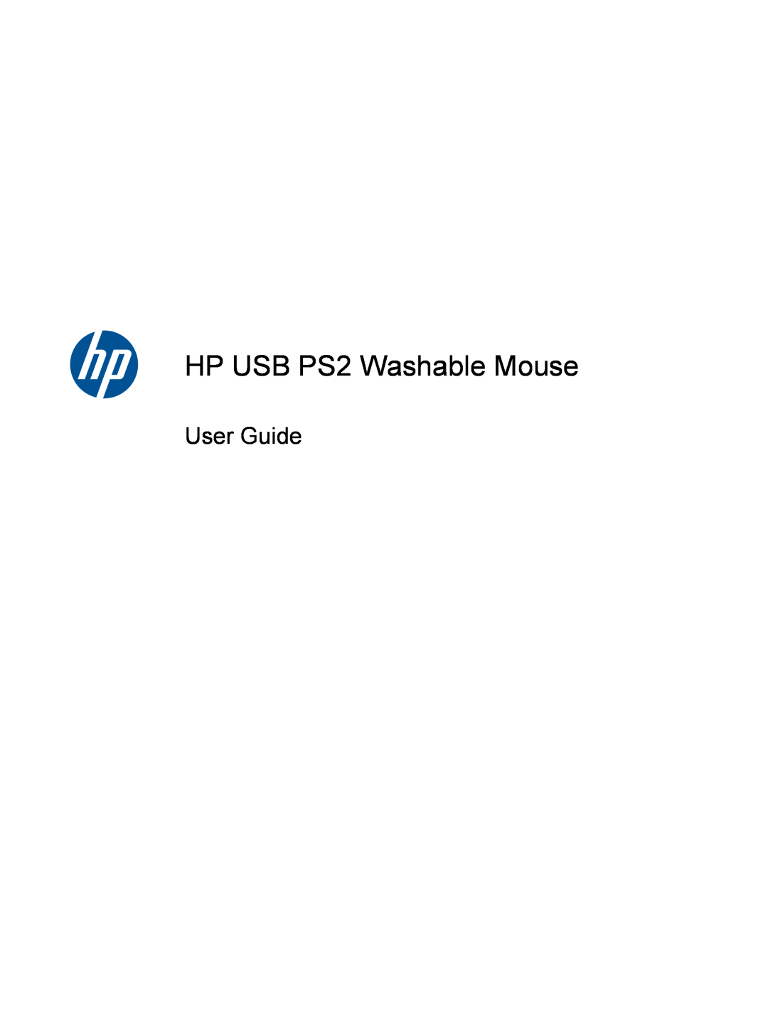 HP 8000 tower manual HP USB PS2 Washable Mouse, User Guide 