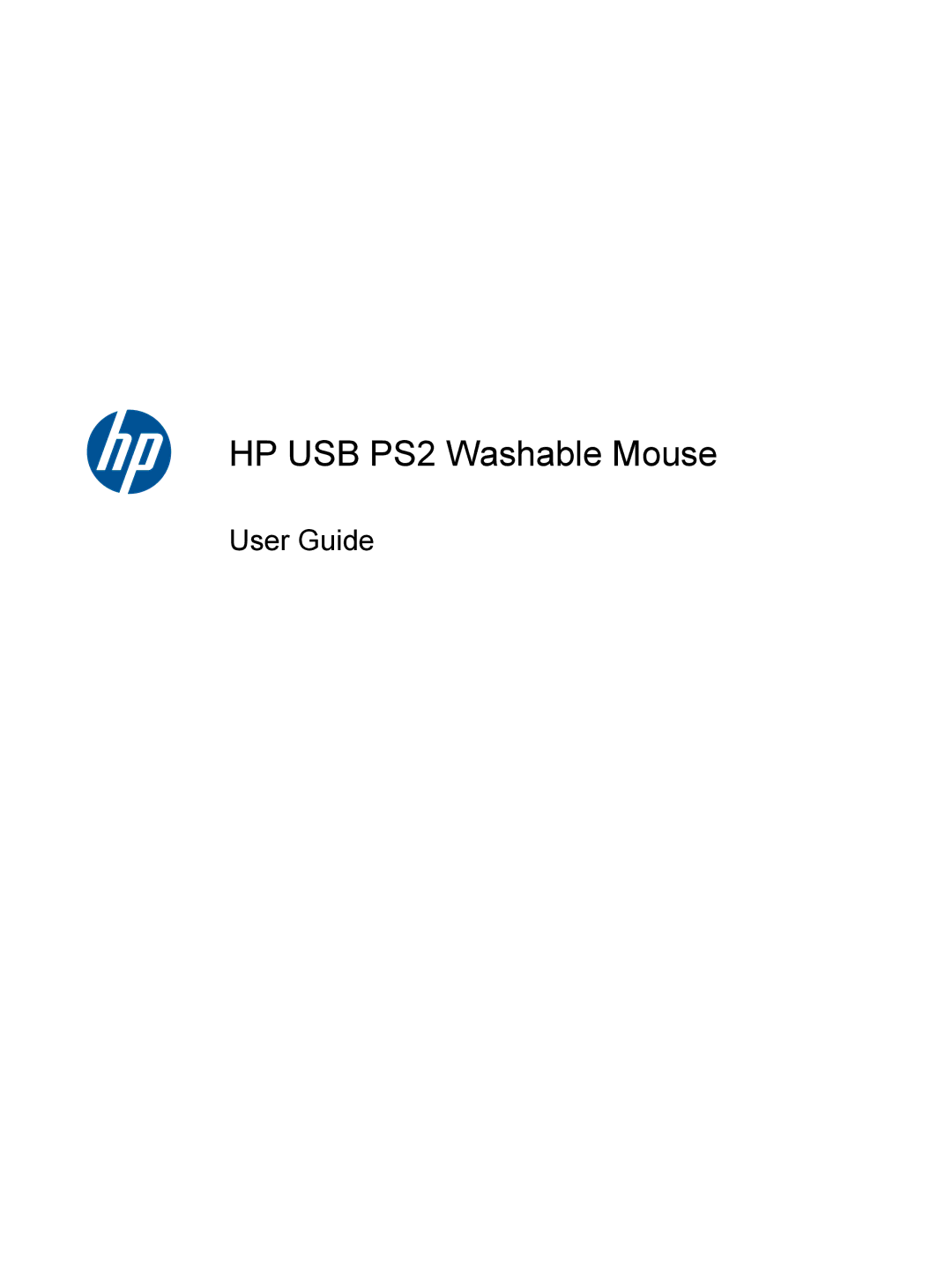 HP 8000 manual HP USB PS2 Washable Mouse 