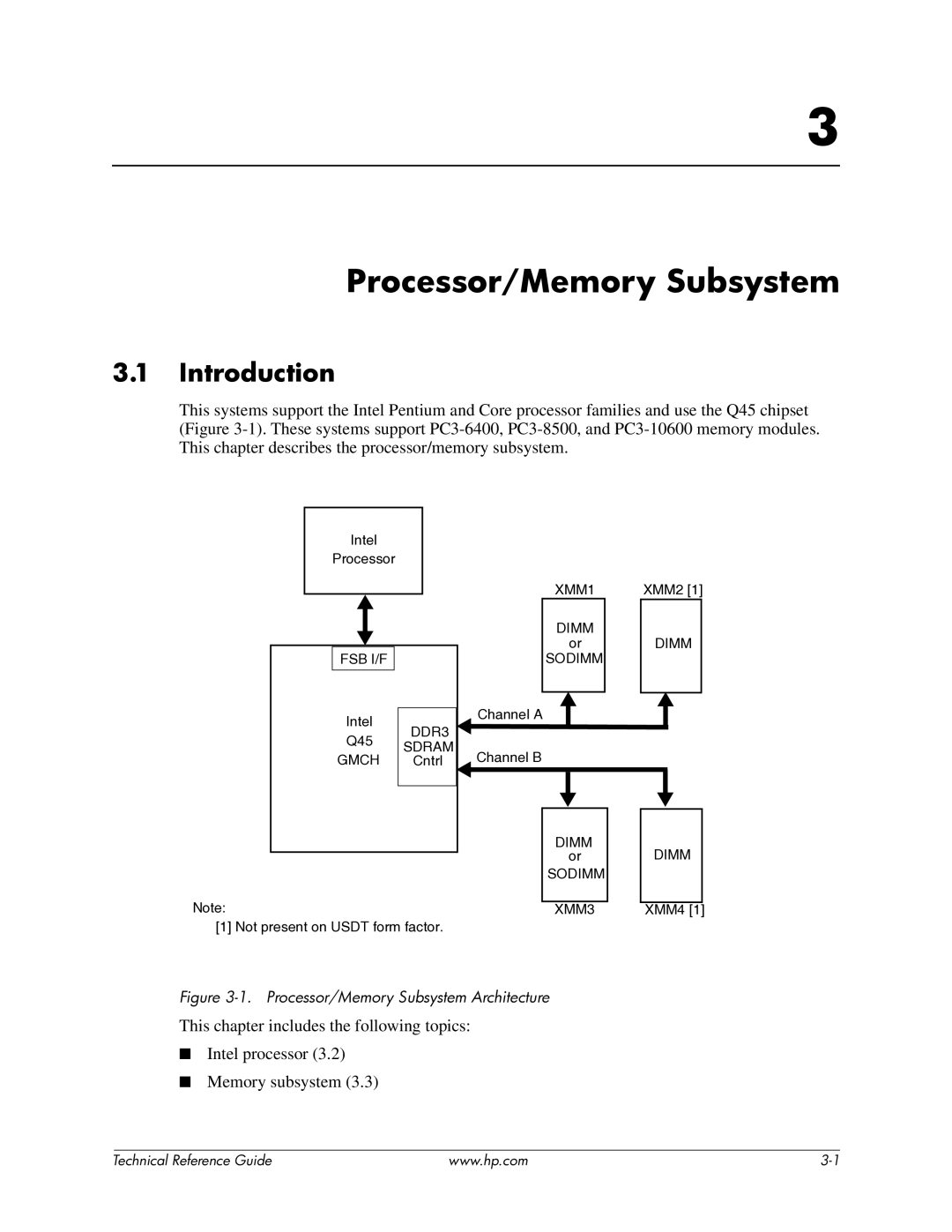 HP 8000 manual Processor/Memory Subsystem Architecture 