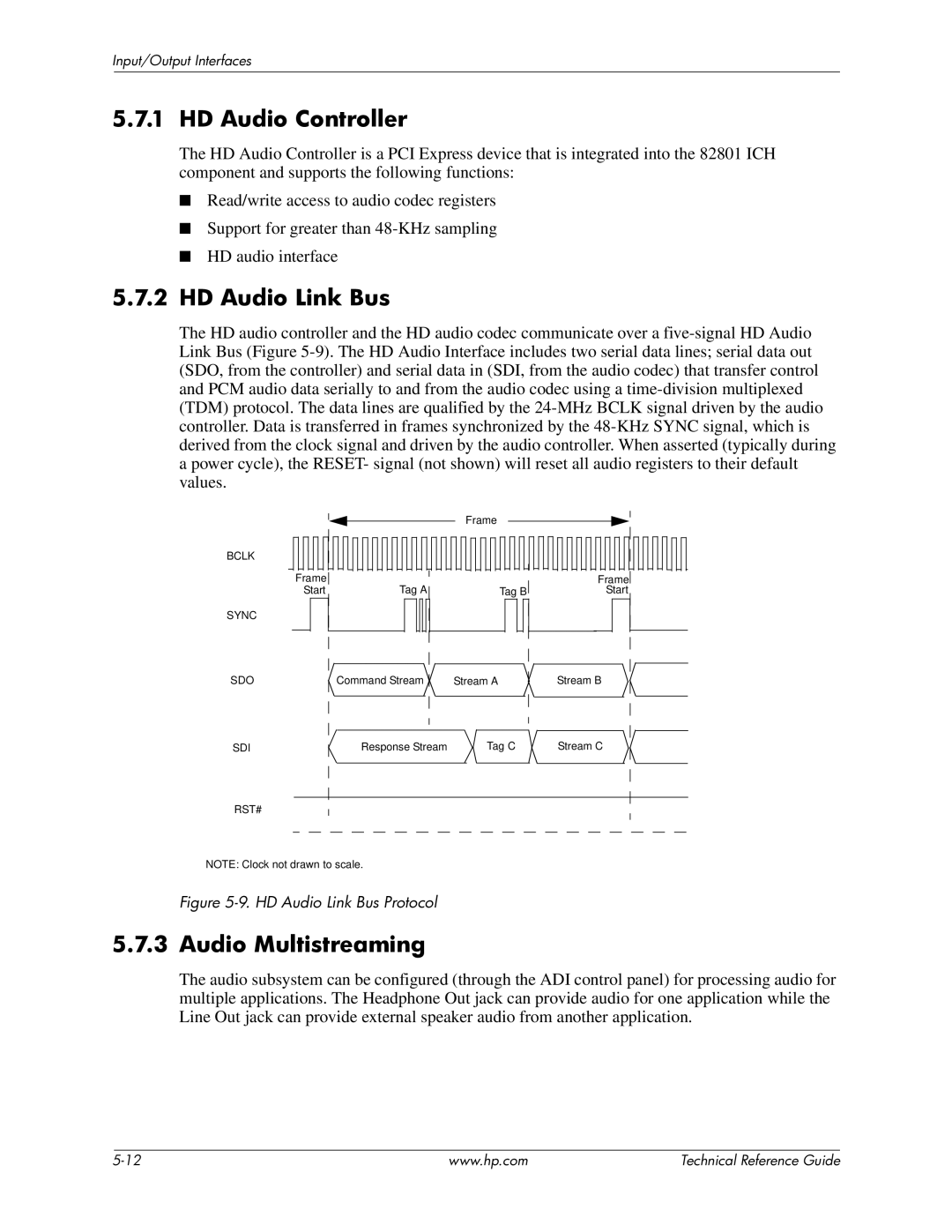 HP 8000 manual HD Audio Controller, HD Audio Link Bus, Audio Multistreaming 