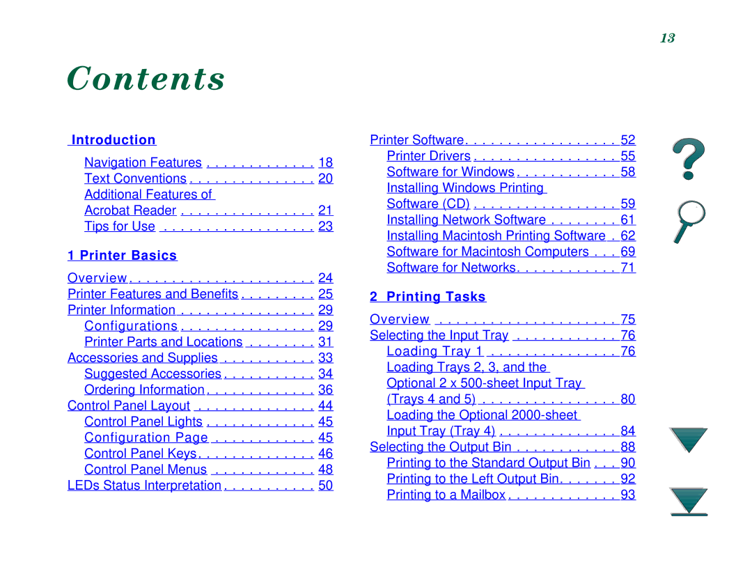 HP 8000N, 8000DN manual Contents 