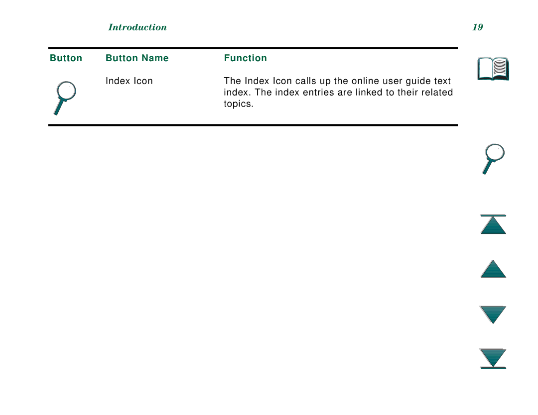 HP 8000N, 8000DN manual Button Button Name Function 