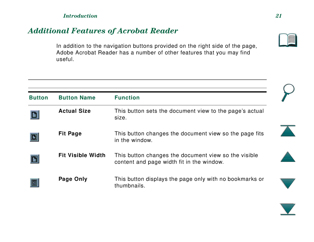 HP 8000N, 8000DN manual Additional Features of Acrobat Reader, Fit, Only 