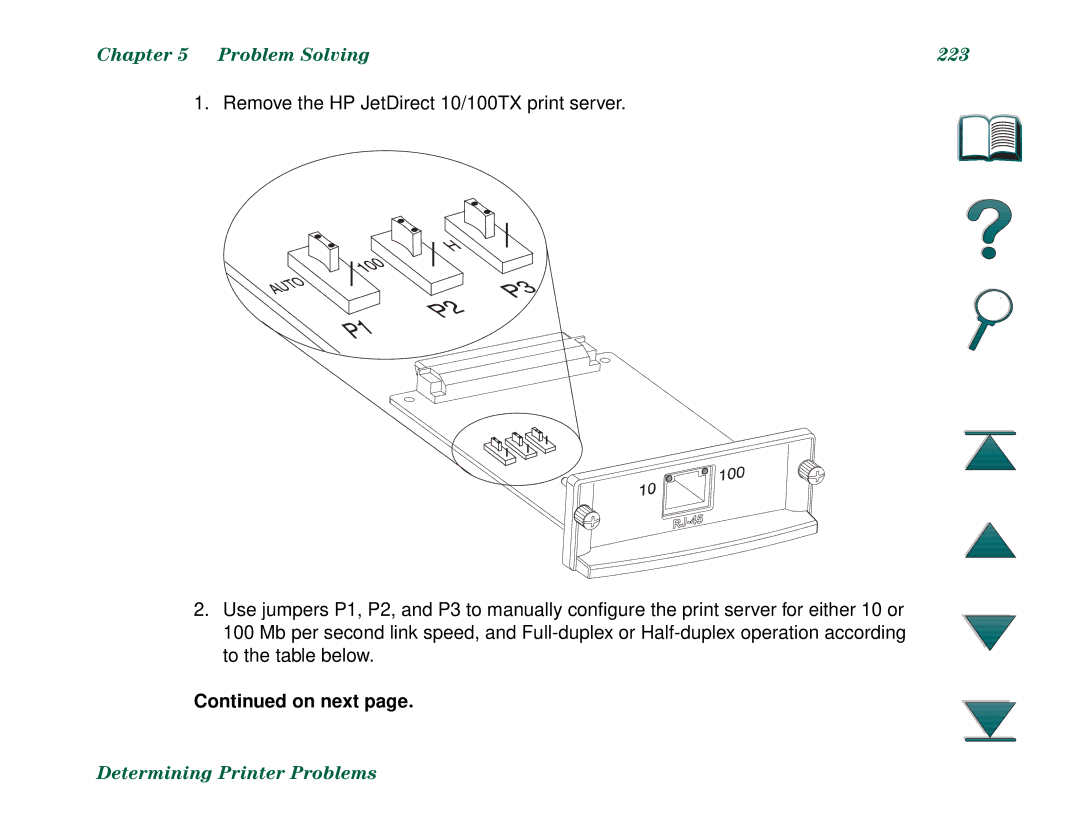 HP 8000N, 8000DN manual Problem Solving 223 