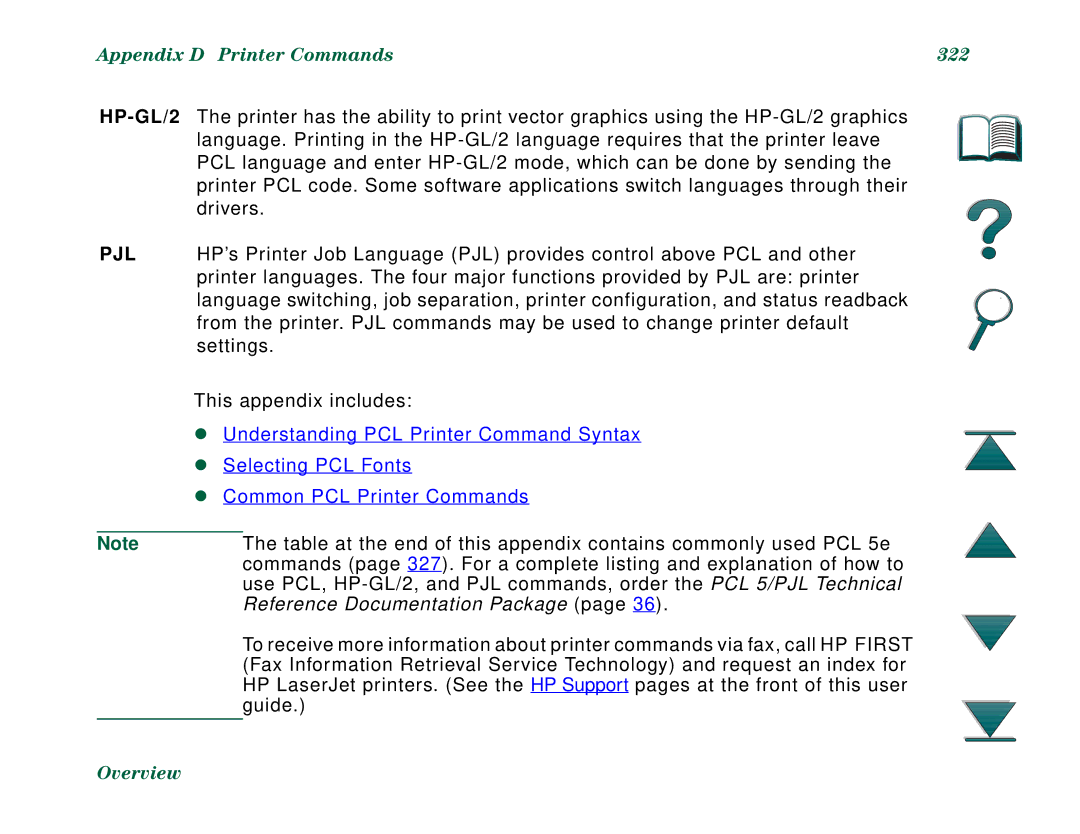 HP 8000DN, 8000N manual Appendix D Printer Commands 322, HP-GL/2 