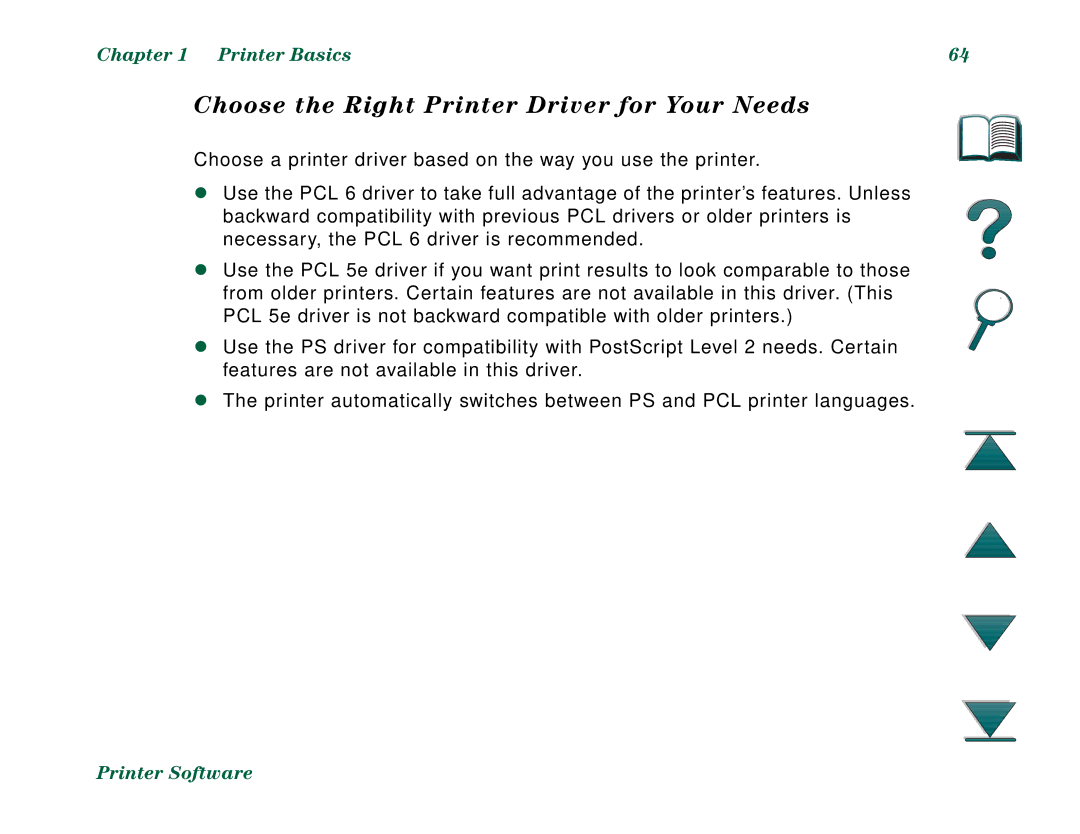 HP 8000DN, 8000N manual Choose the Right Printer Driver for Your Needs 