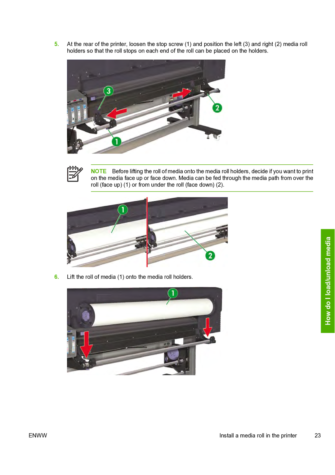 HP 8000s manual How do I load/unload media 