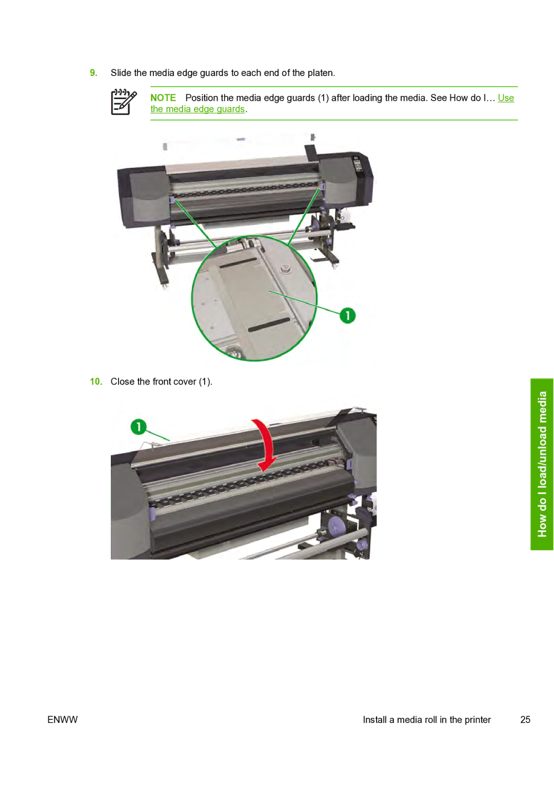 HP 8000s manual How do I load/unload media 