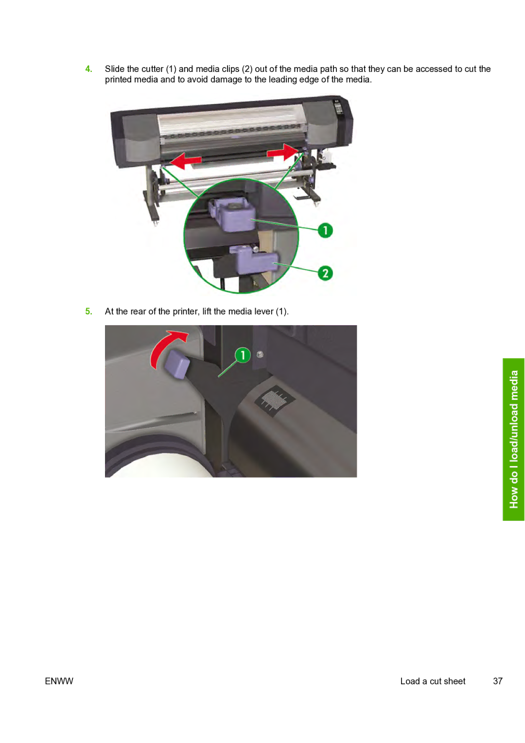 HP 8000s manual Load a cut sheet 