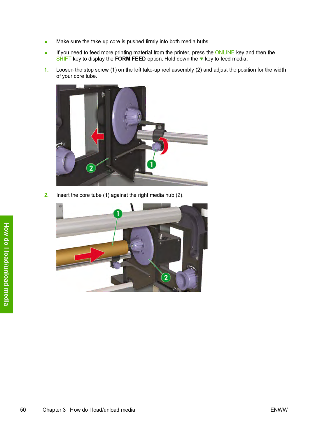 HP 8000s manual How do I load/unload media 