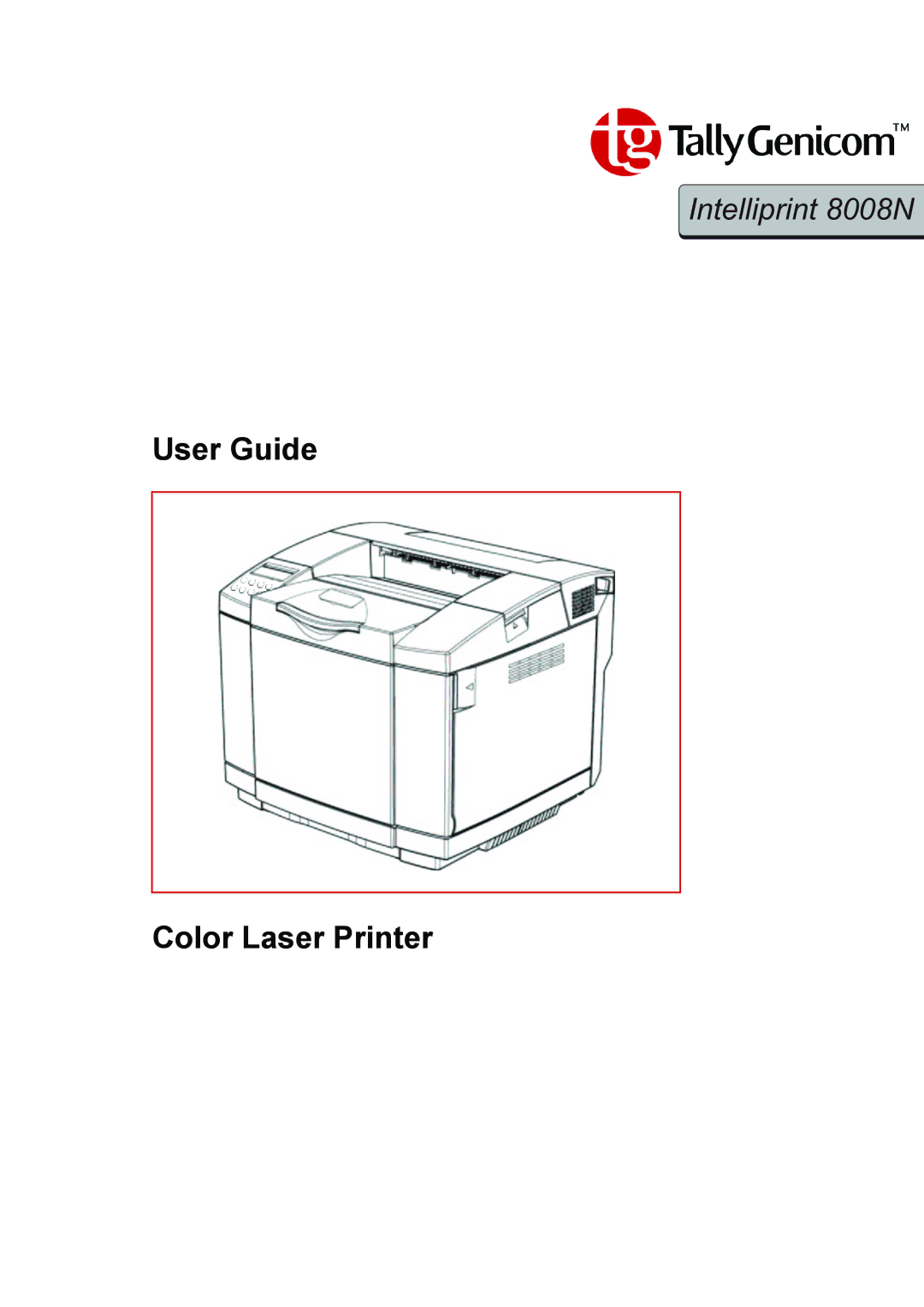 HP 8008N manual User Guide Color Laser Printer 