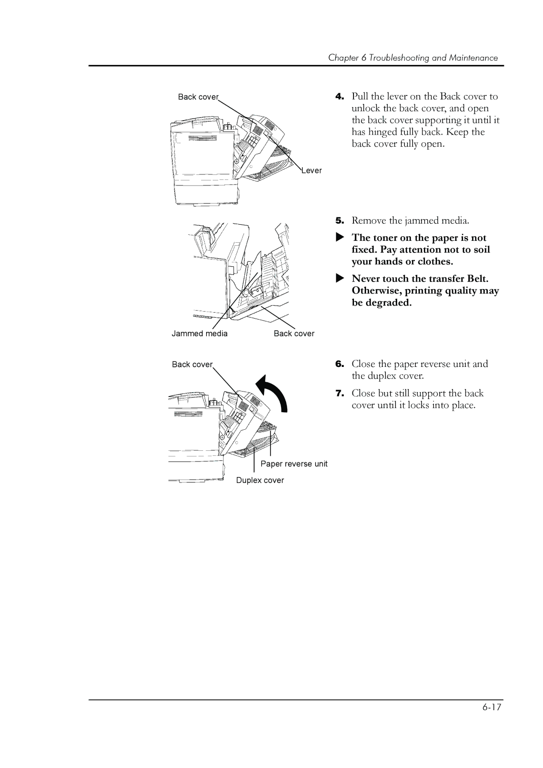 HP 8008N manual Toner on the paper is not 