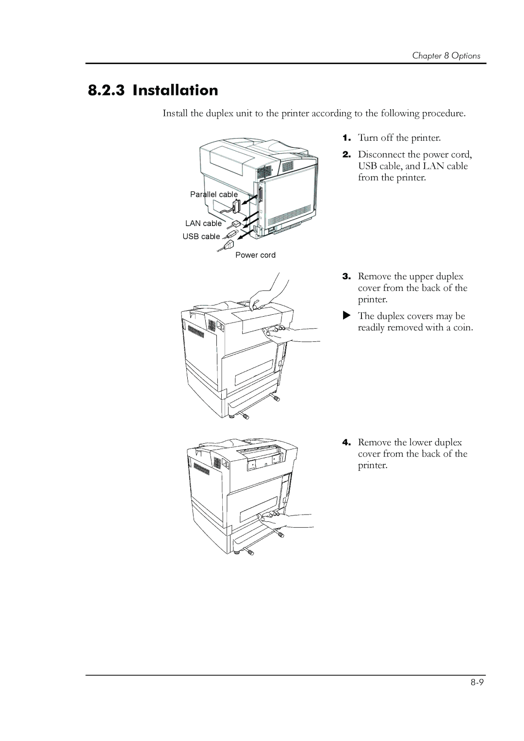 HP 8008N manual Installation 