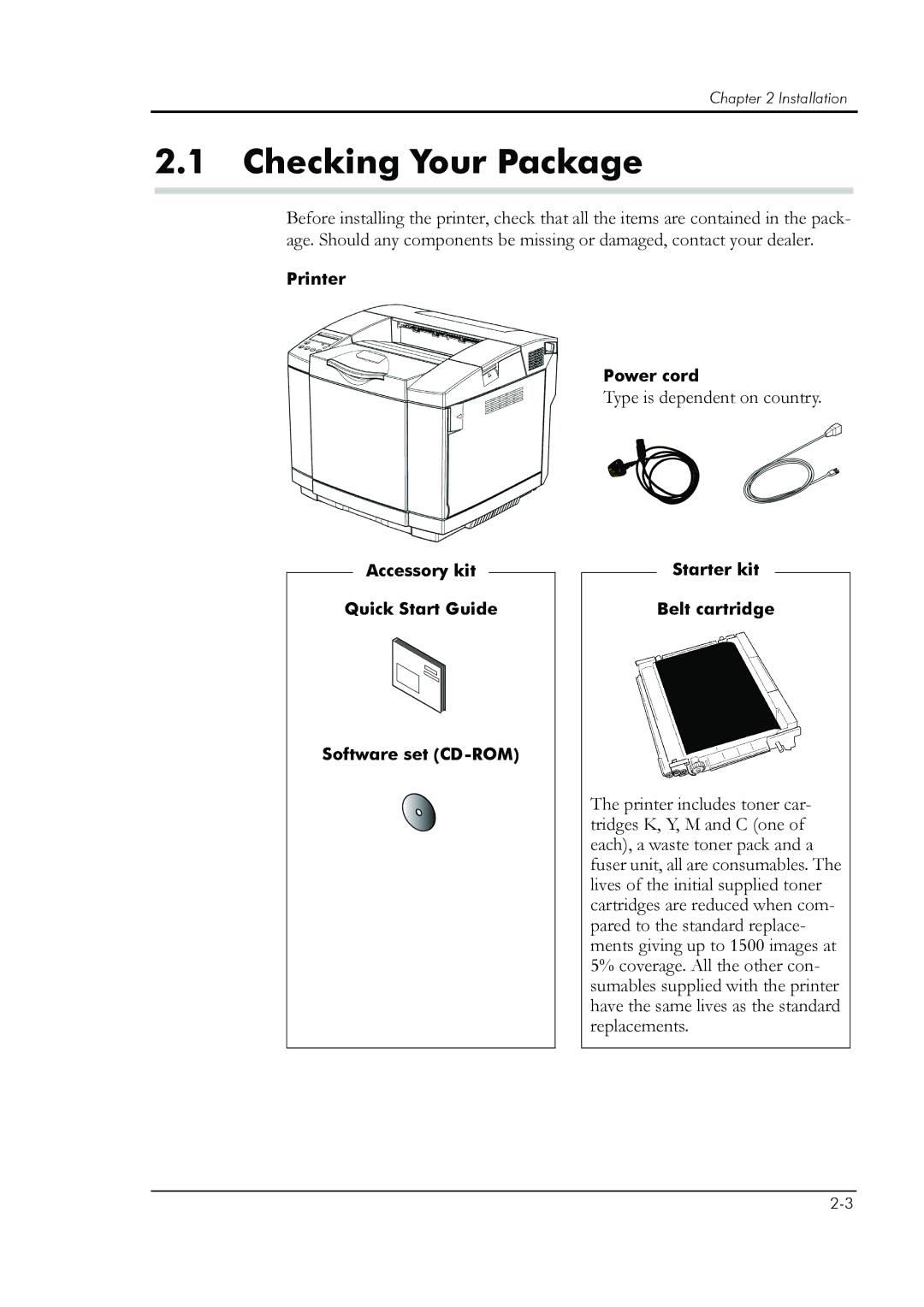 HP 8008N manual Checking Your Package 