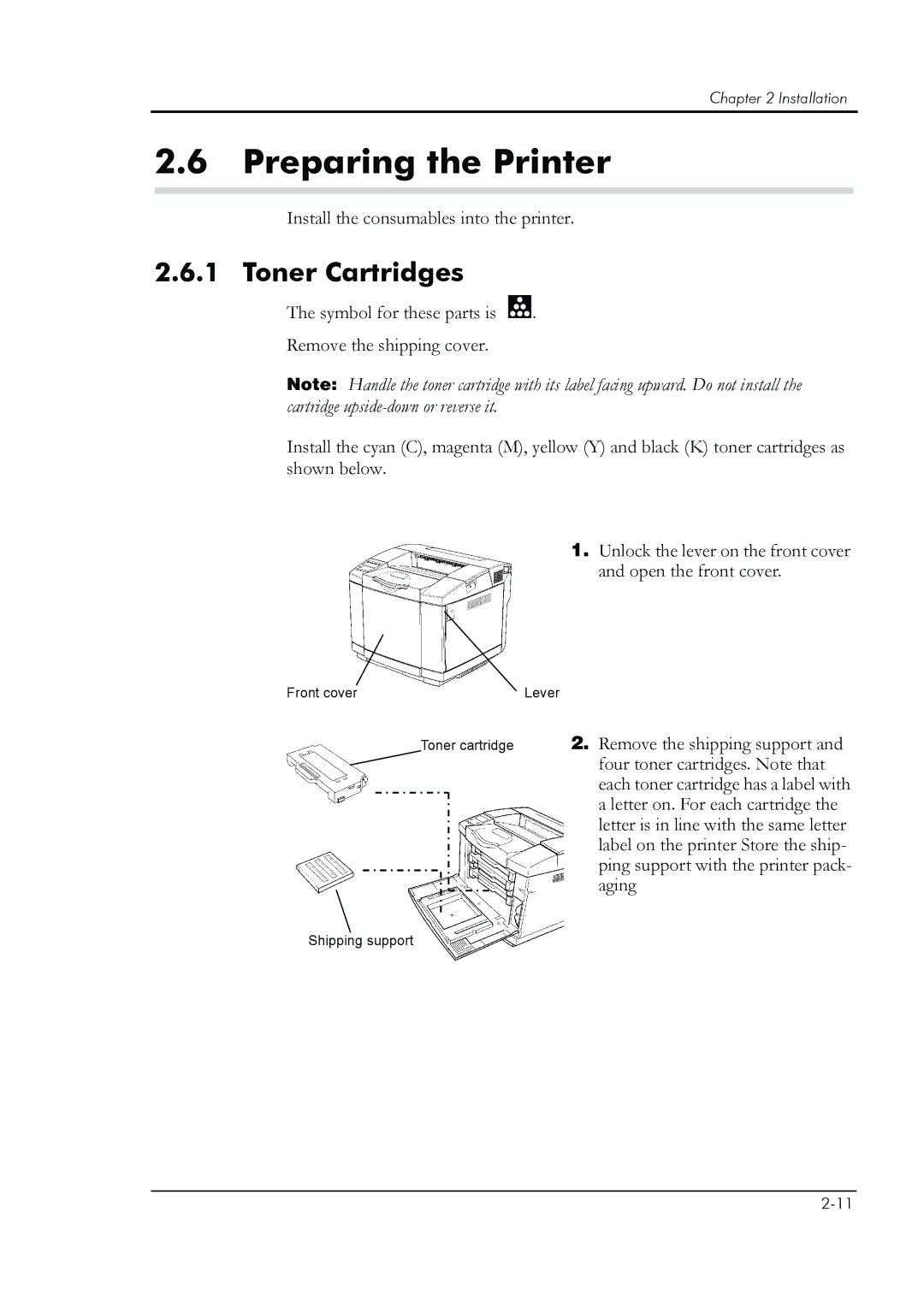 HP 8008N manual Preparing the Printer, Toner Cartridges 