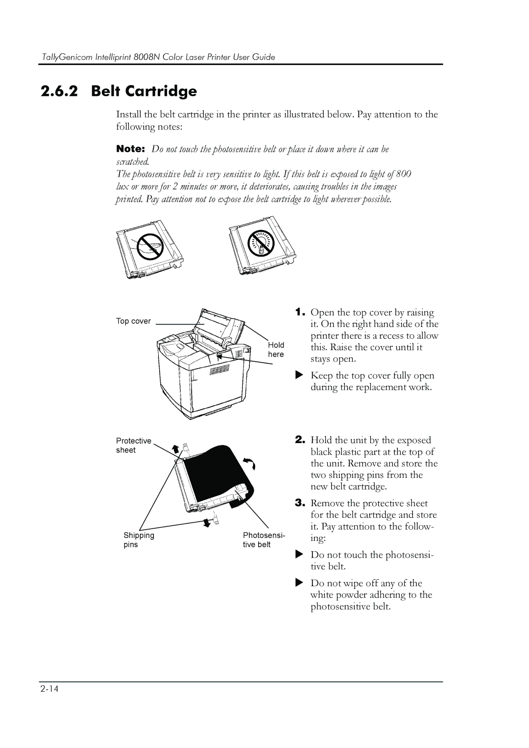 HP 8008N manual Belt Cartridge 