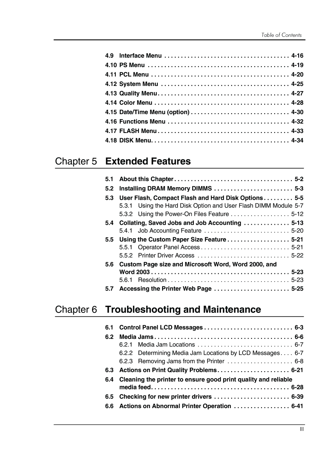 HP 8008N manual Extended Features 