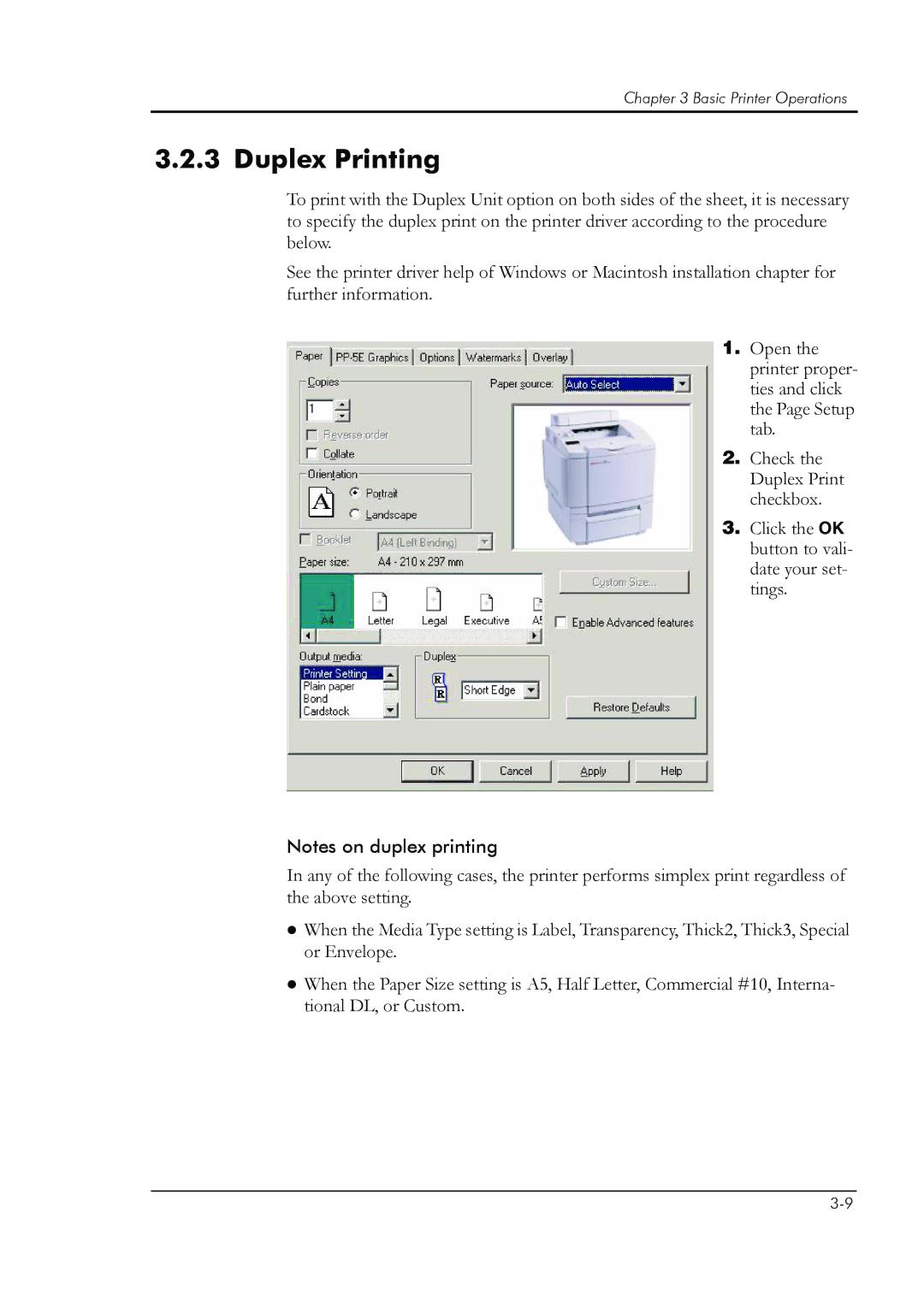 HP 8008N manual Duplex Printing 