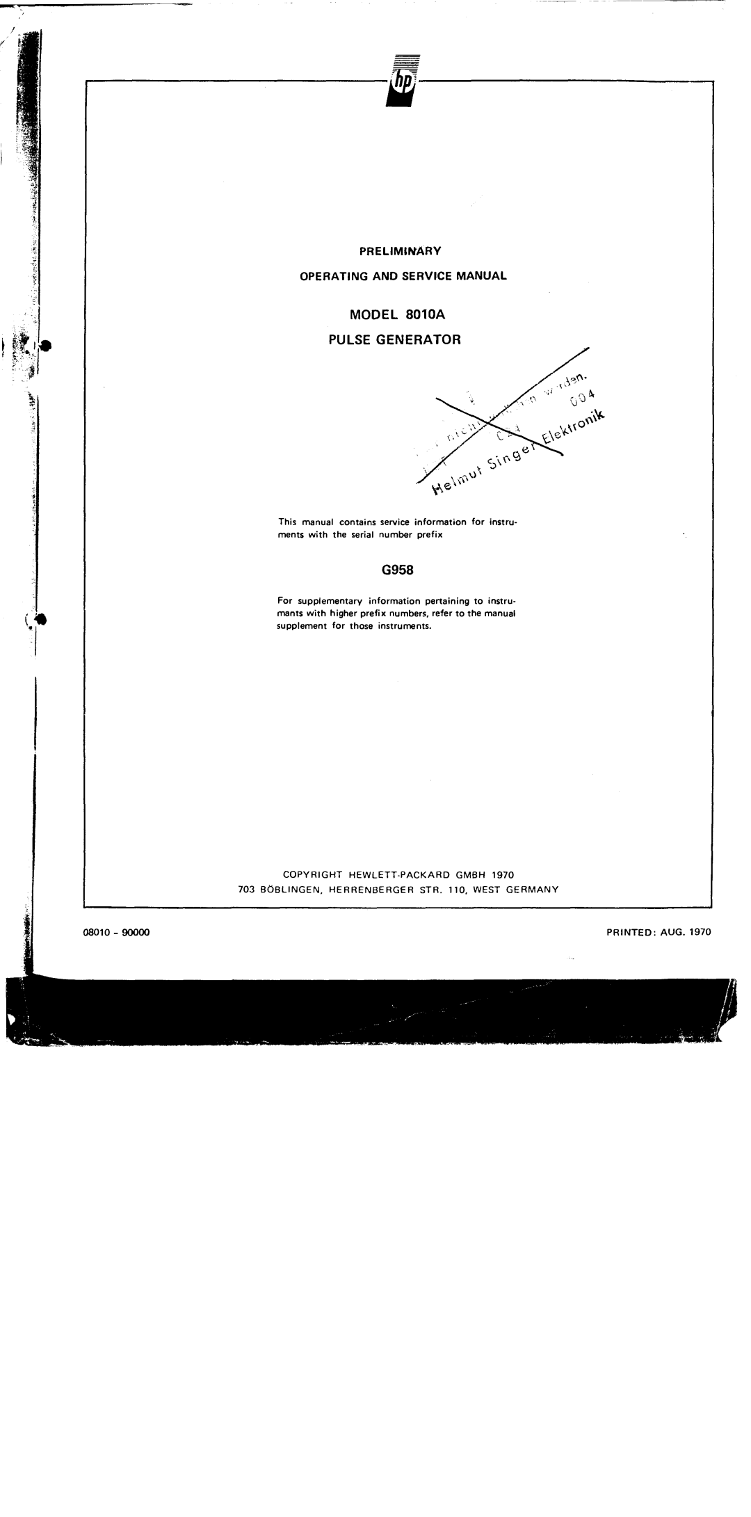 HP 8010A manual 
