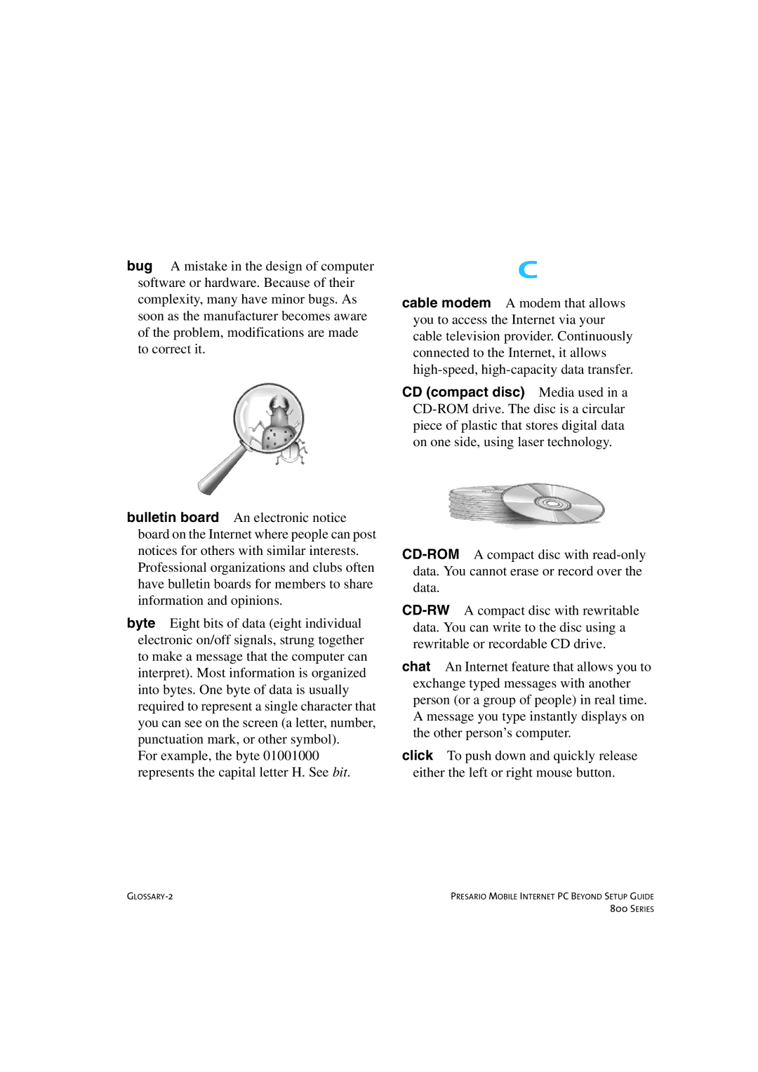 HP 80XL458 manual GLOSSARY-2 