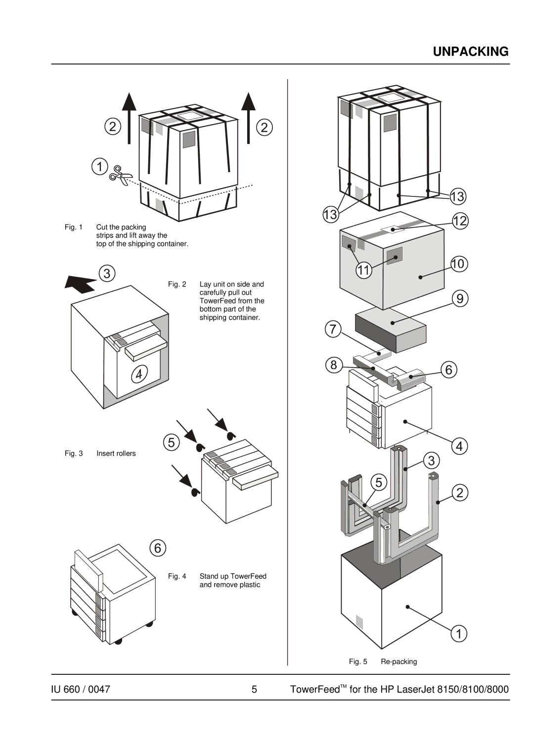 HP 8150, 8100, Pro 8000 manual Insert rollers 