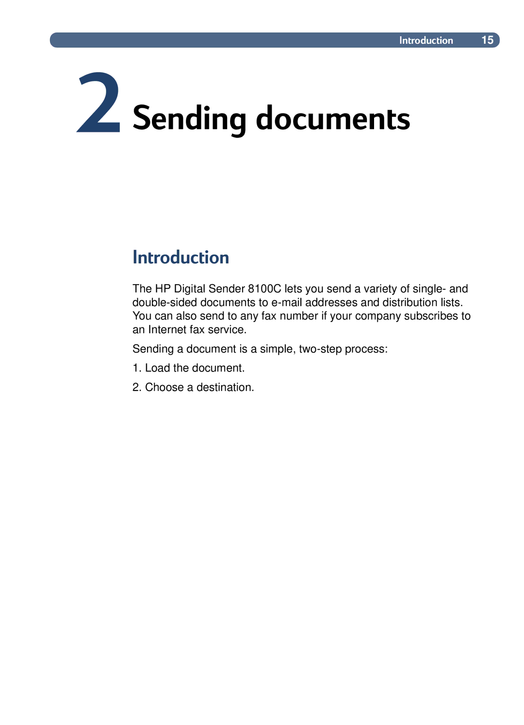 HP 8100C manual Sending documents 