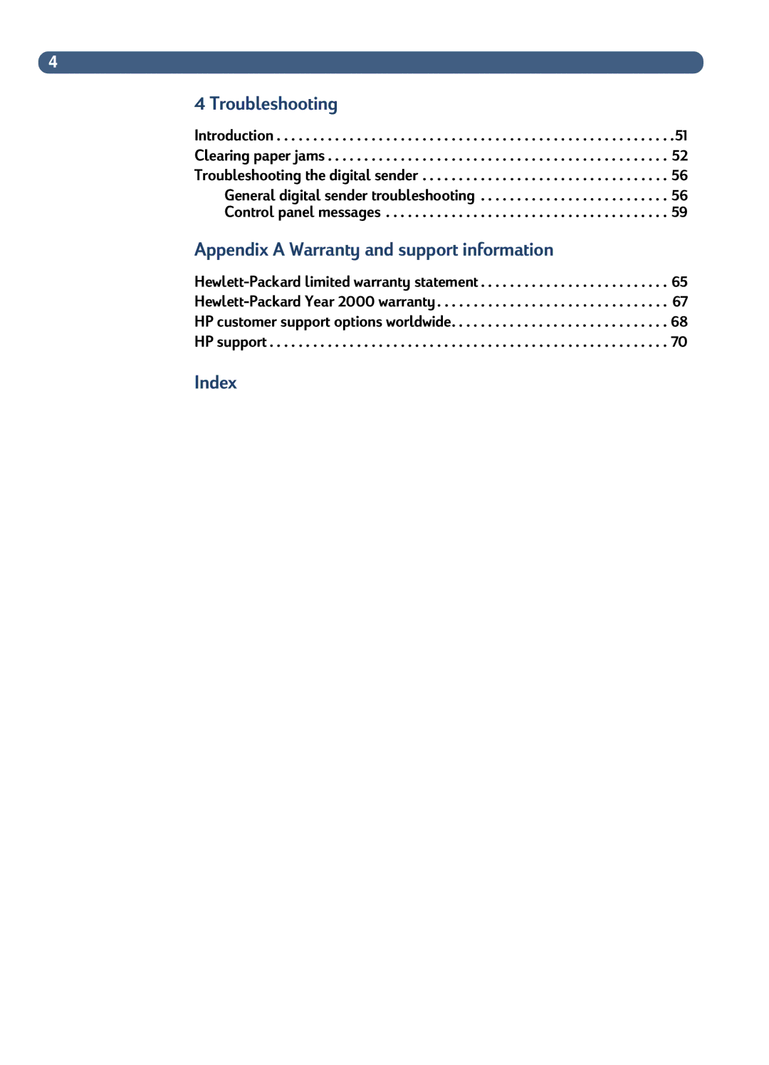 HP 8100C manual Index 