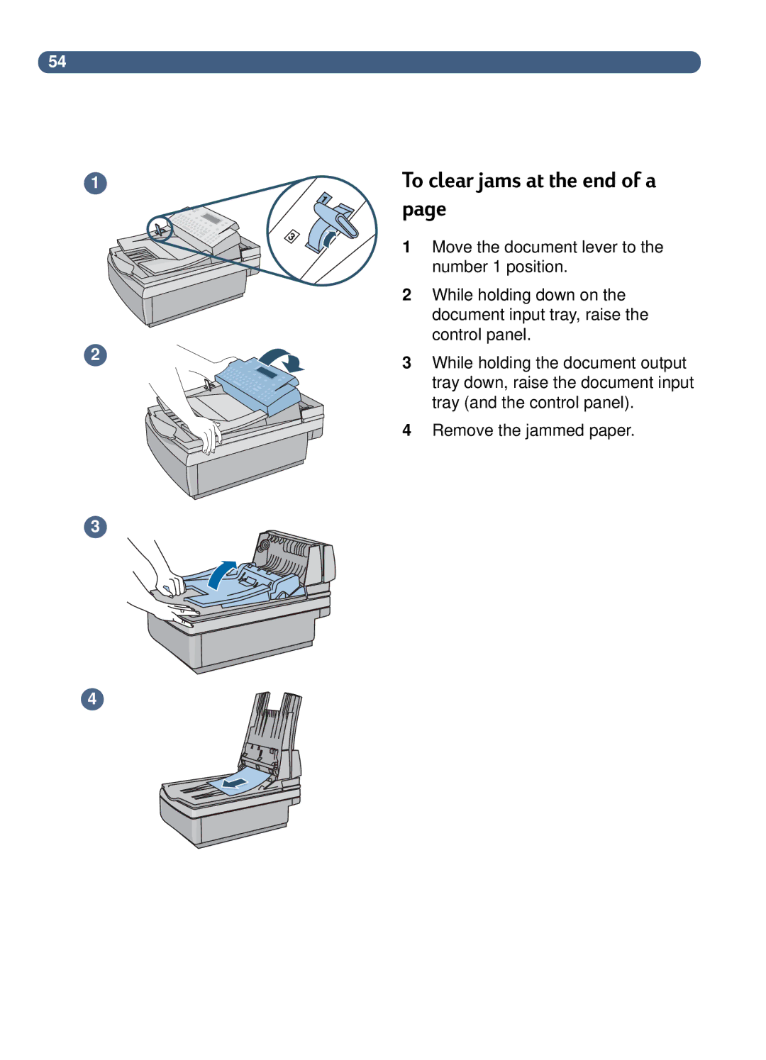 HP 8100C manual To clear jams at the end of a 