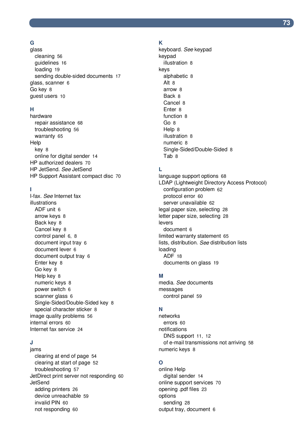 HP 8100C manual Jams 