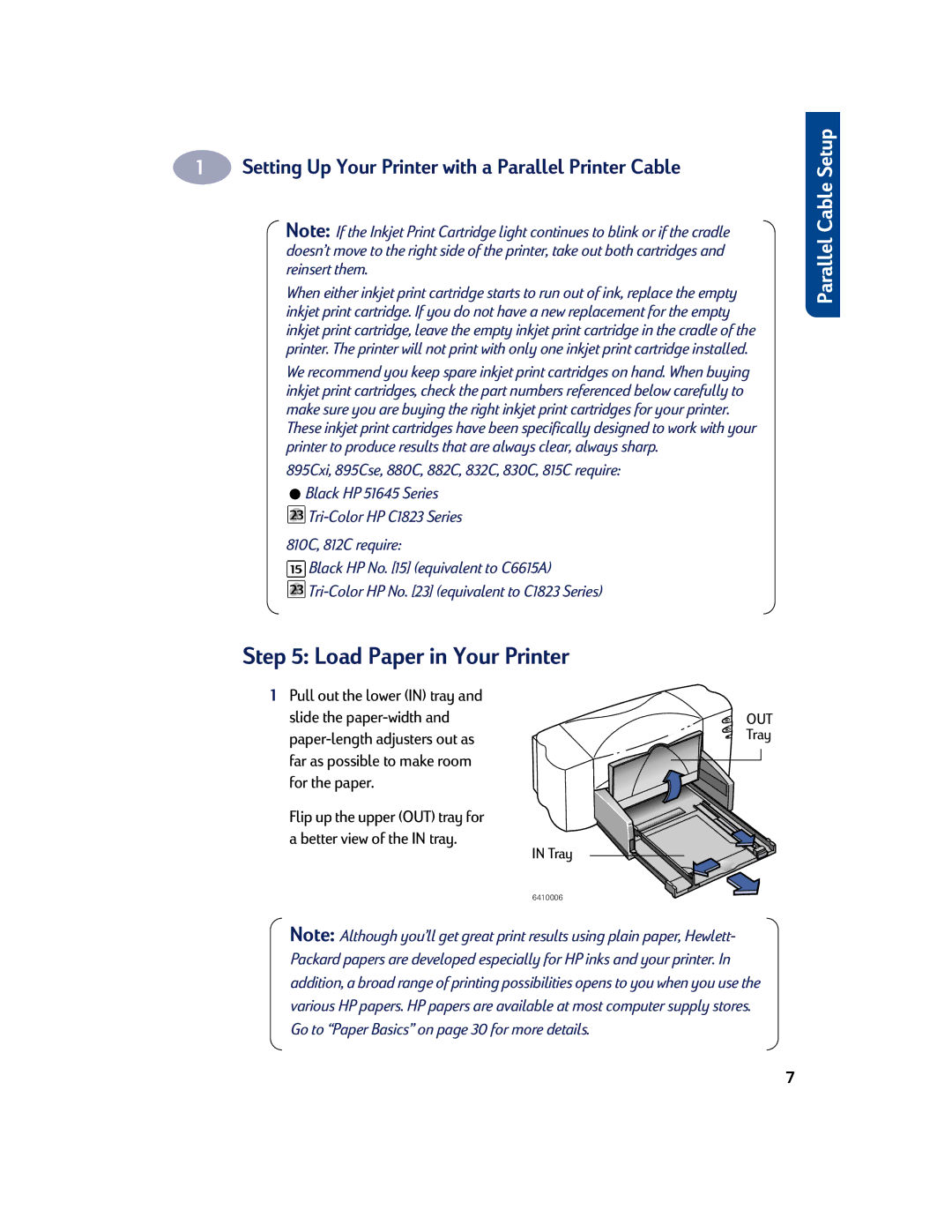 HP 830C, 810C manual Load Paper in Your Printer 