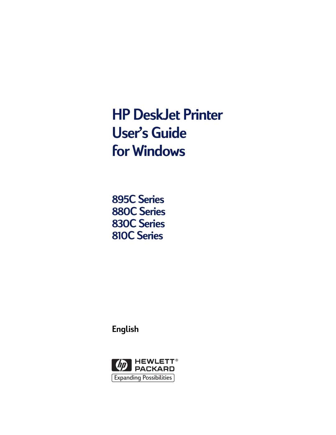 HP 830C, 810C manual For Windows 