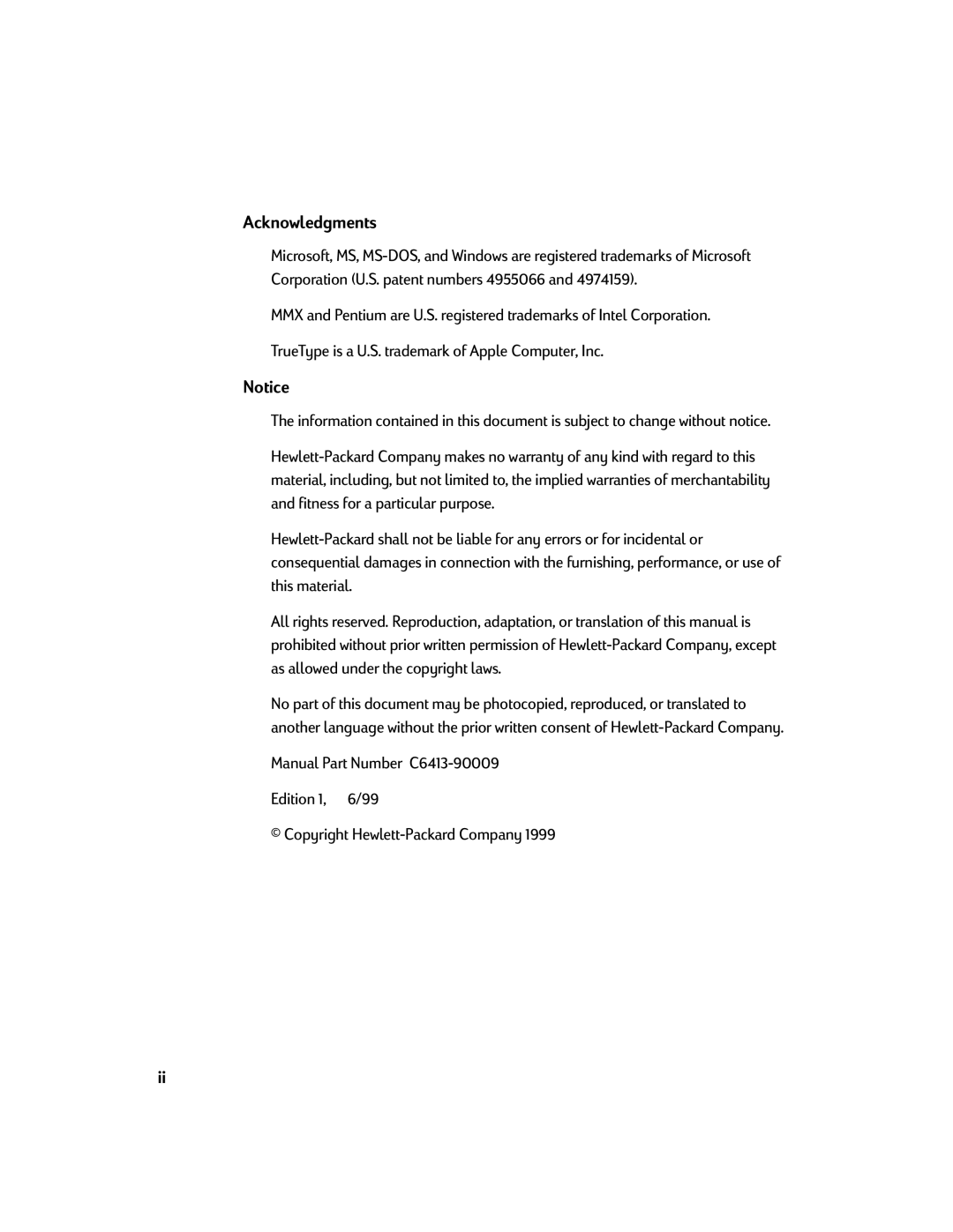 HP 810C, 830C manual Acknowledgments 